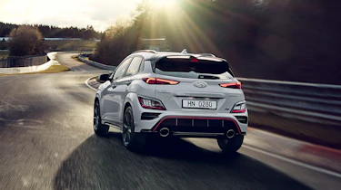 2021 Hyundai Kona N - rear 3/4 view