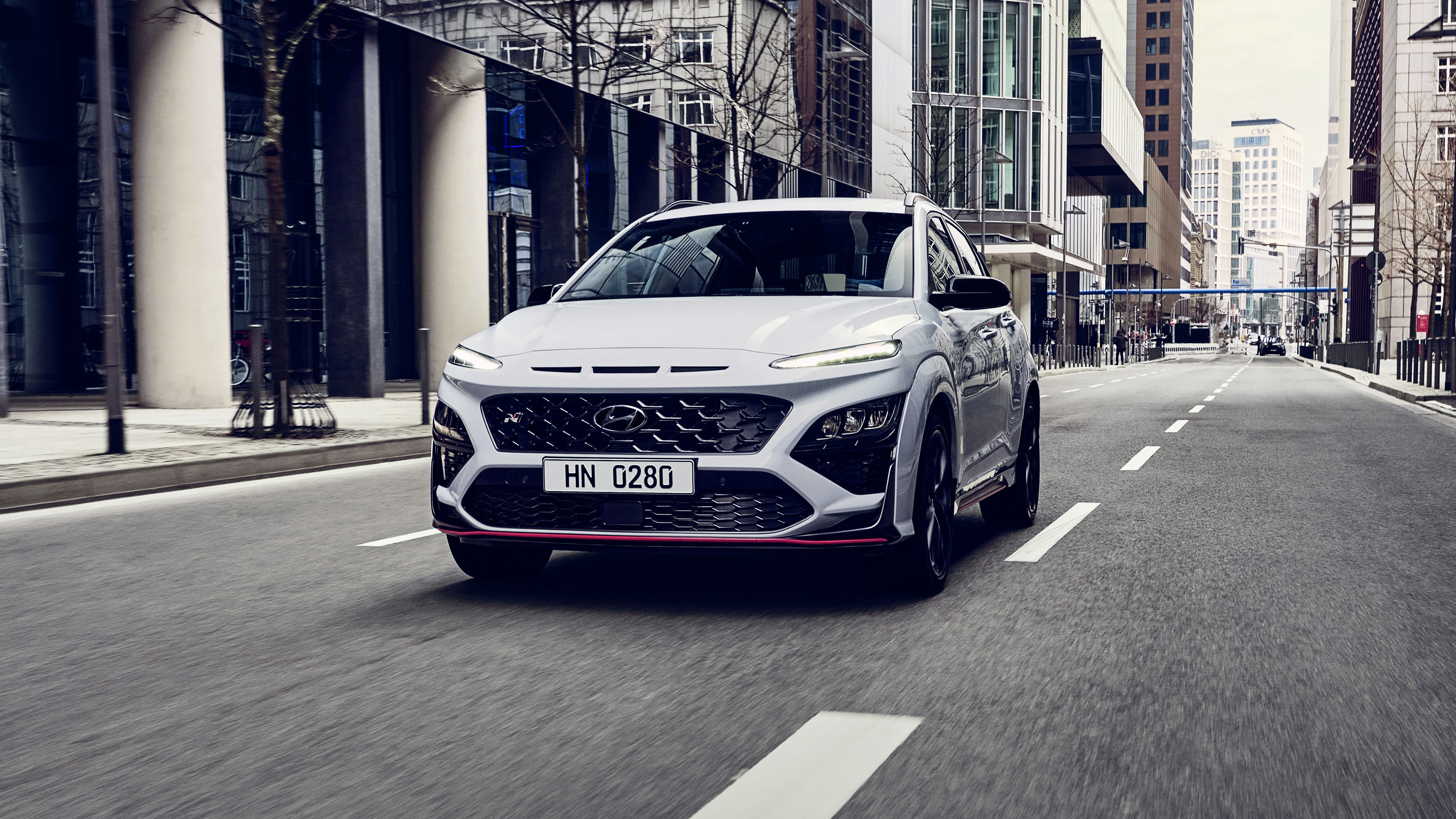 2021 Hyundai Kona N - front 3/4 view dynamic