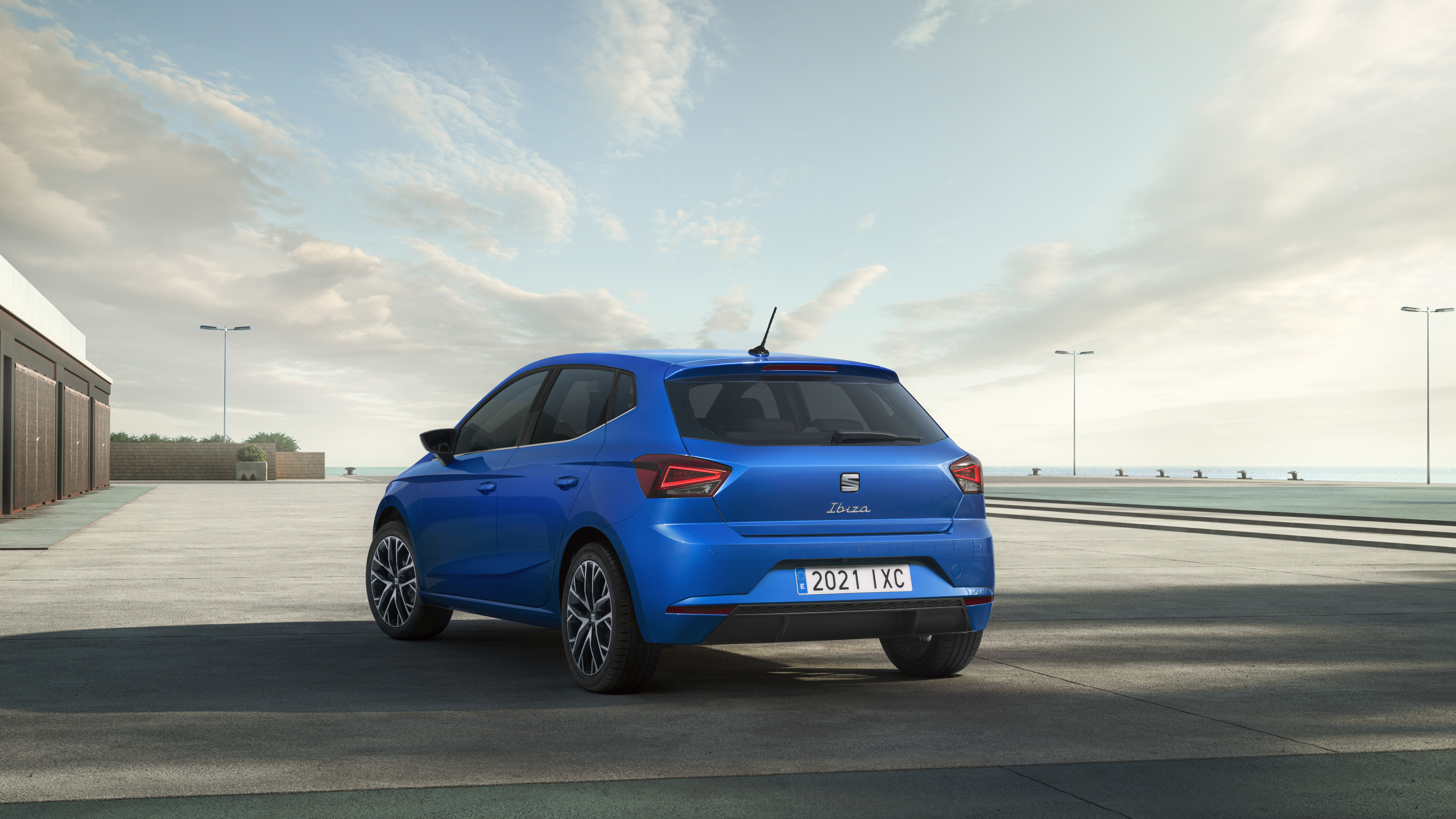2021 SEAT Ibiza Xcellence Sapphire Blue - rear 3/4