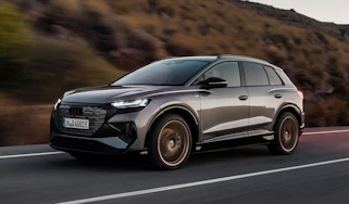 2021 Audi Q4 e-tron SUV - front 3/4 dynamic