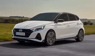 2021 Hyundai i20 N Line - front 3/4 dynamic