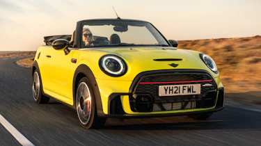 2021 MINI Convertible driving on road
