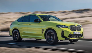 2021 BMW X4 M front 3/4 dynamic