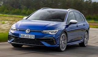2021 Volkswagen Golf R Estate - front 3/4 driving