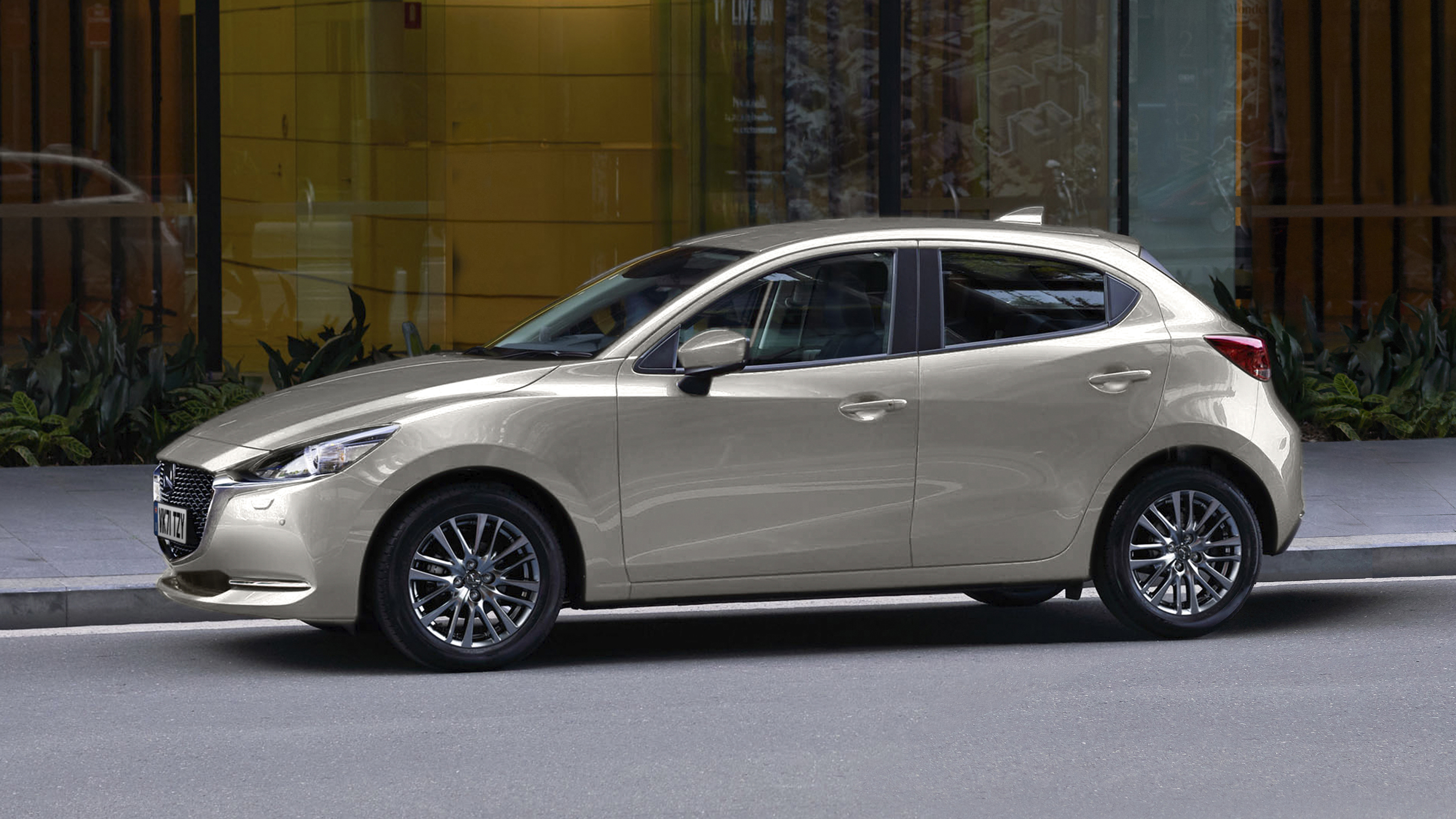 Mazda2 - Platinum Quartz Metallic side static 