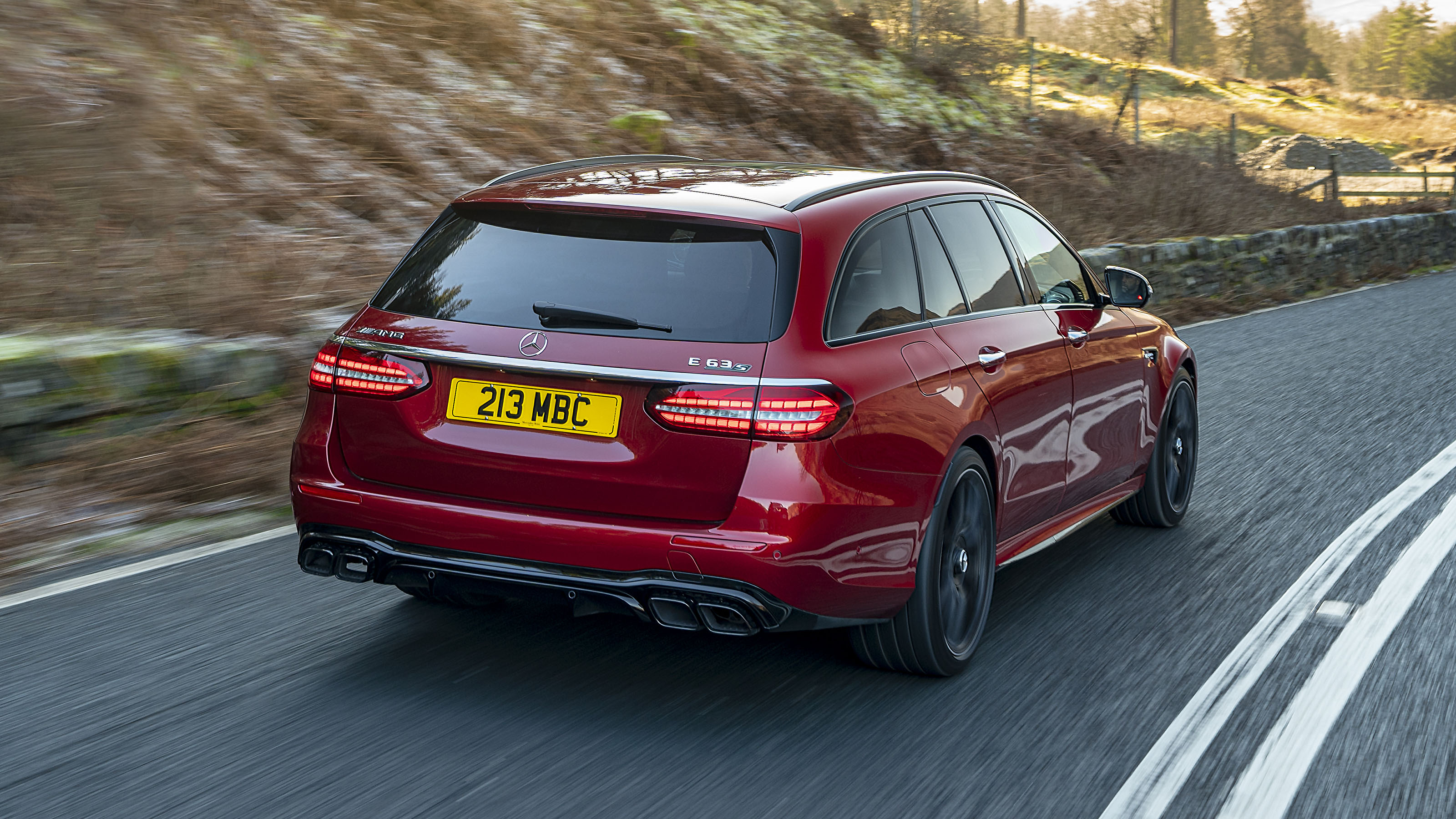 Mercedes-AMG E 63 estate driving - rear