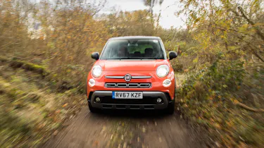 Fiat 500L driving off-road - front view