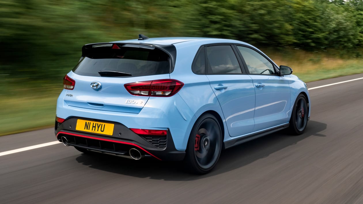 2021 Hyundai i30 N hatchback - rear 3/4 dynamic