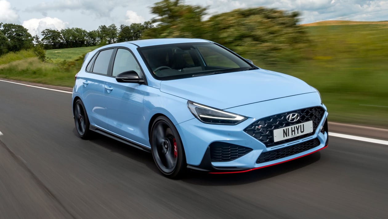 2021 Hyundai i30 N hatchback - front 3/4 dynamic