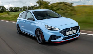 2021 Hyundai i30 N hatchback - front 3/4 dynamic