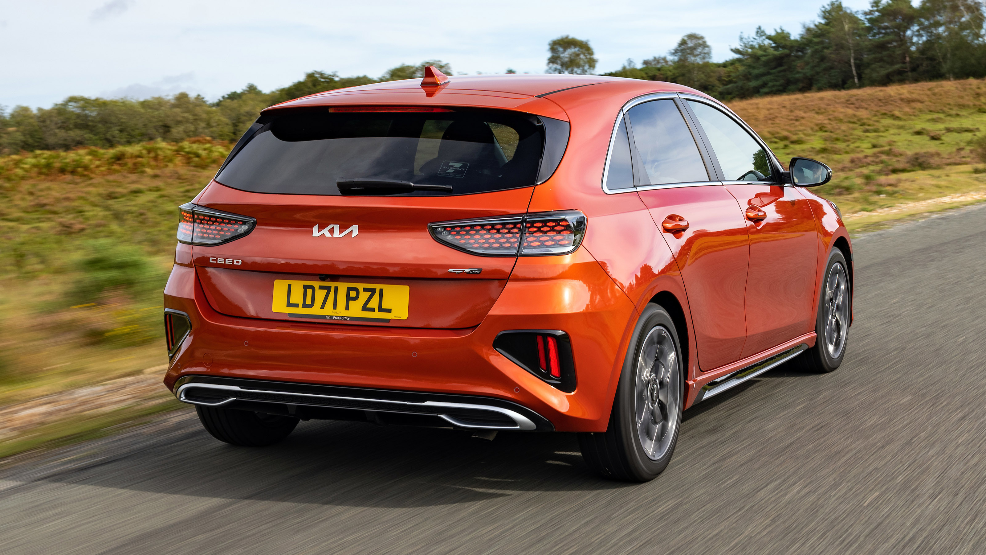 2021 Kia Ceed driving - rear view