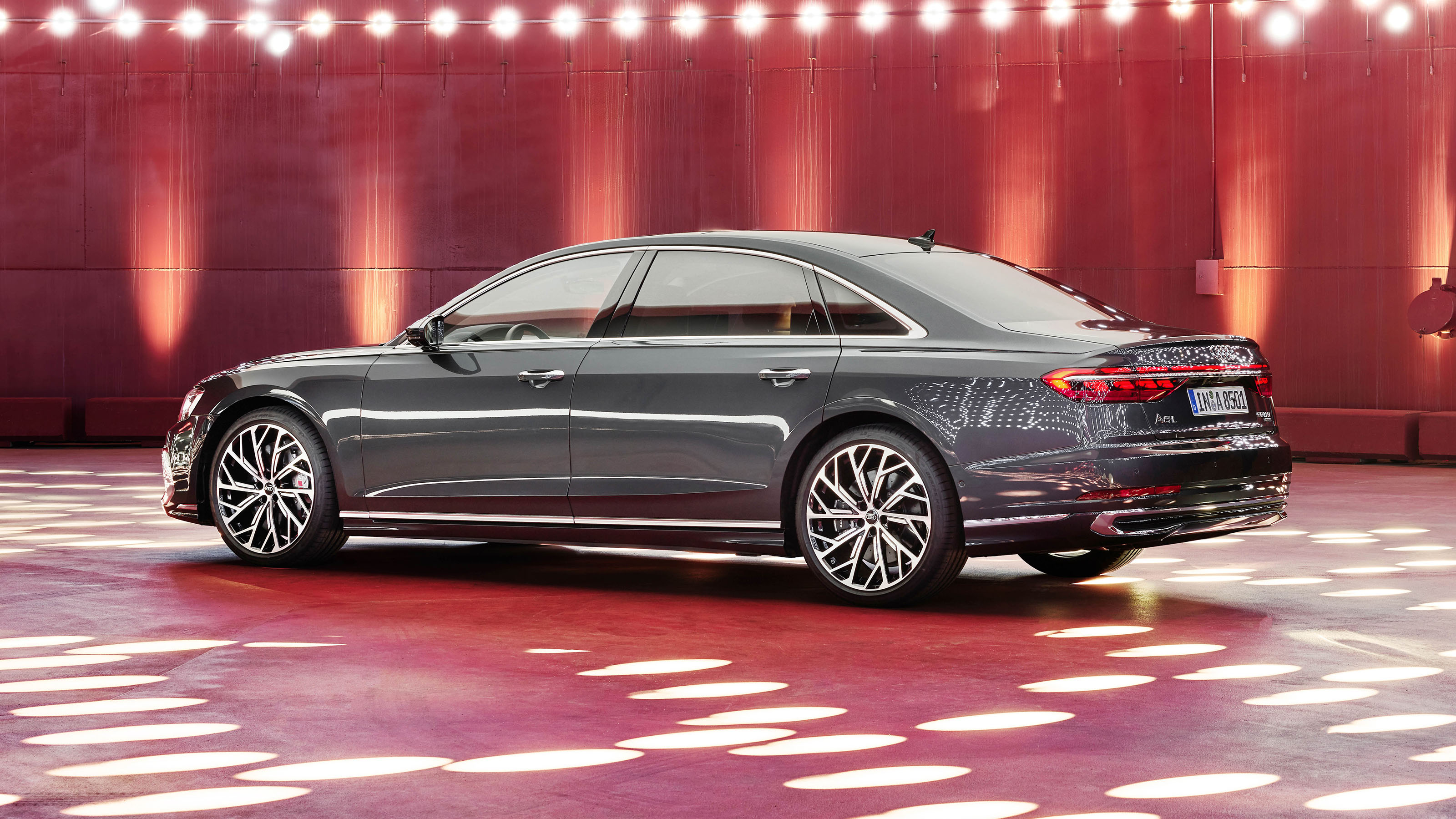 New Audi A8 rear/side vivew