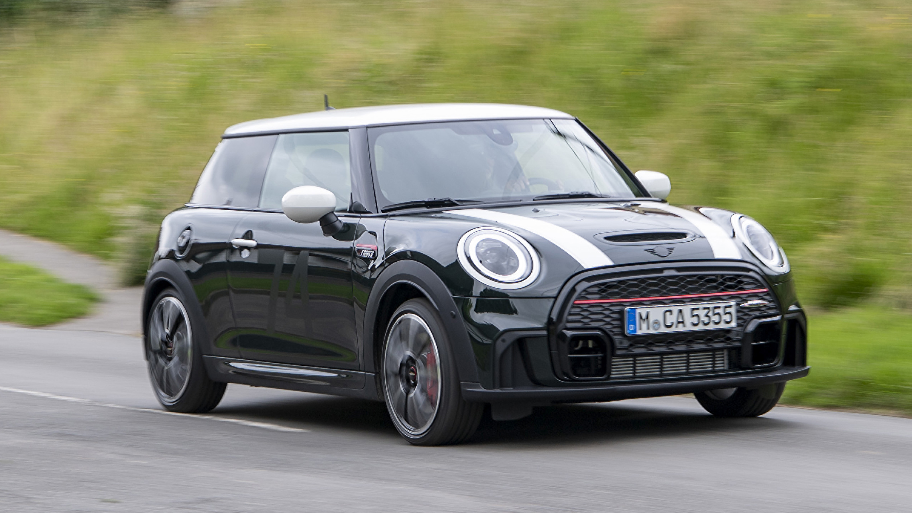 MINI JCW hatchback driving