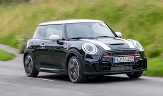 MINI JCW hatchback driving