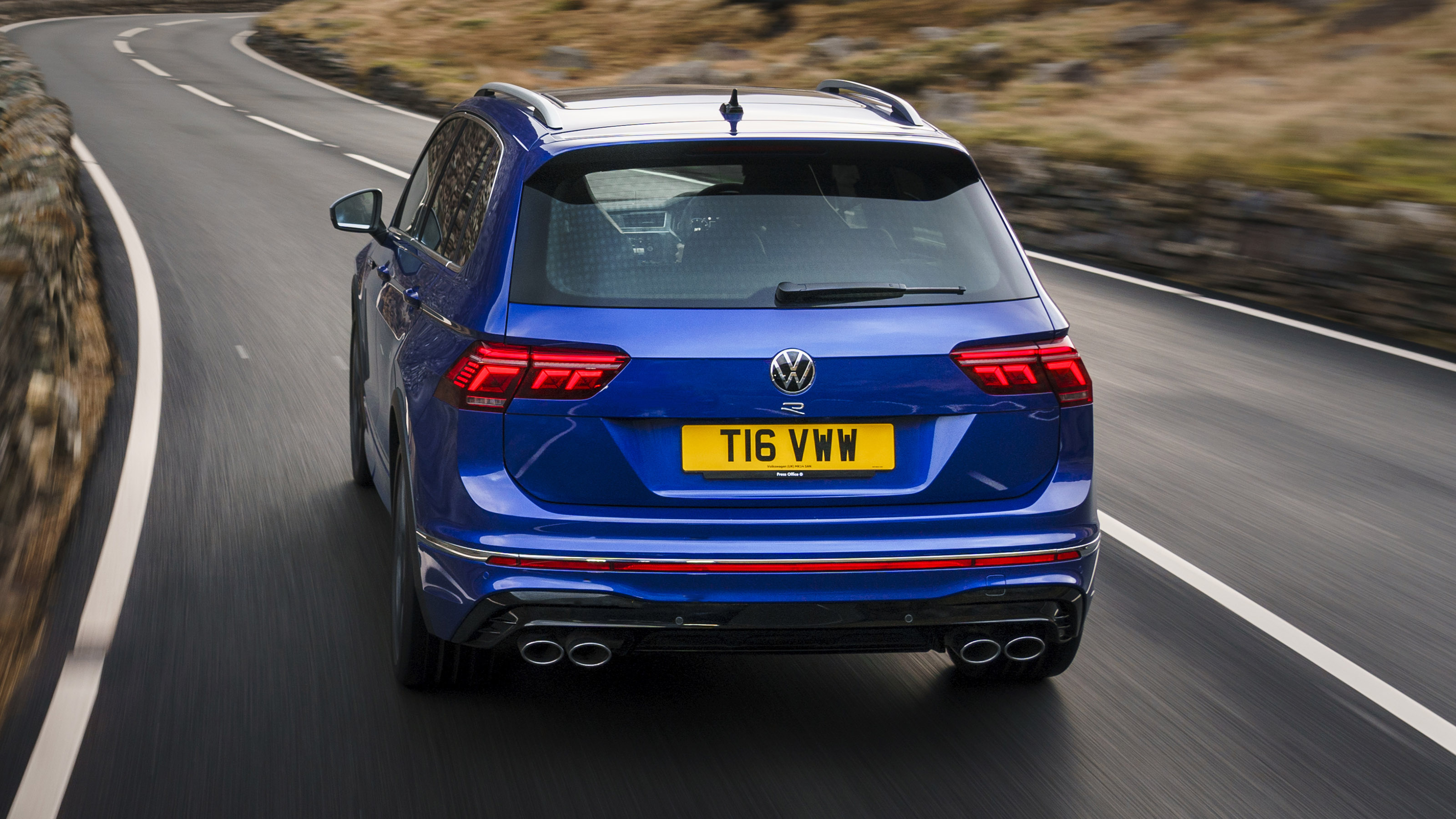 Volkswagen Tiguan R driving - rear view