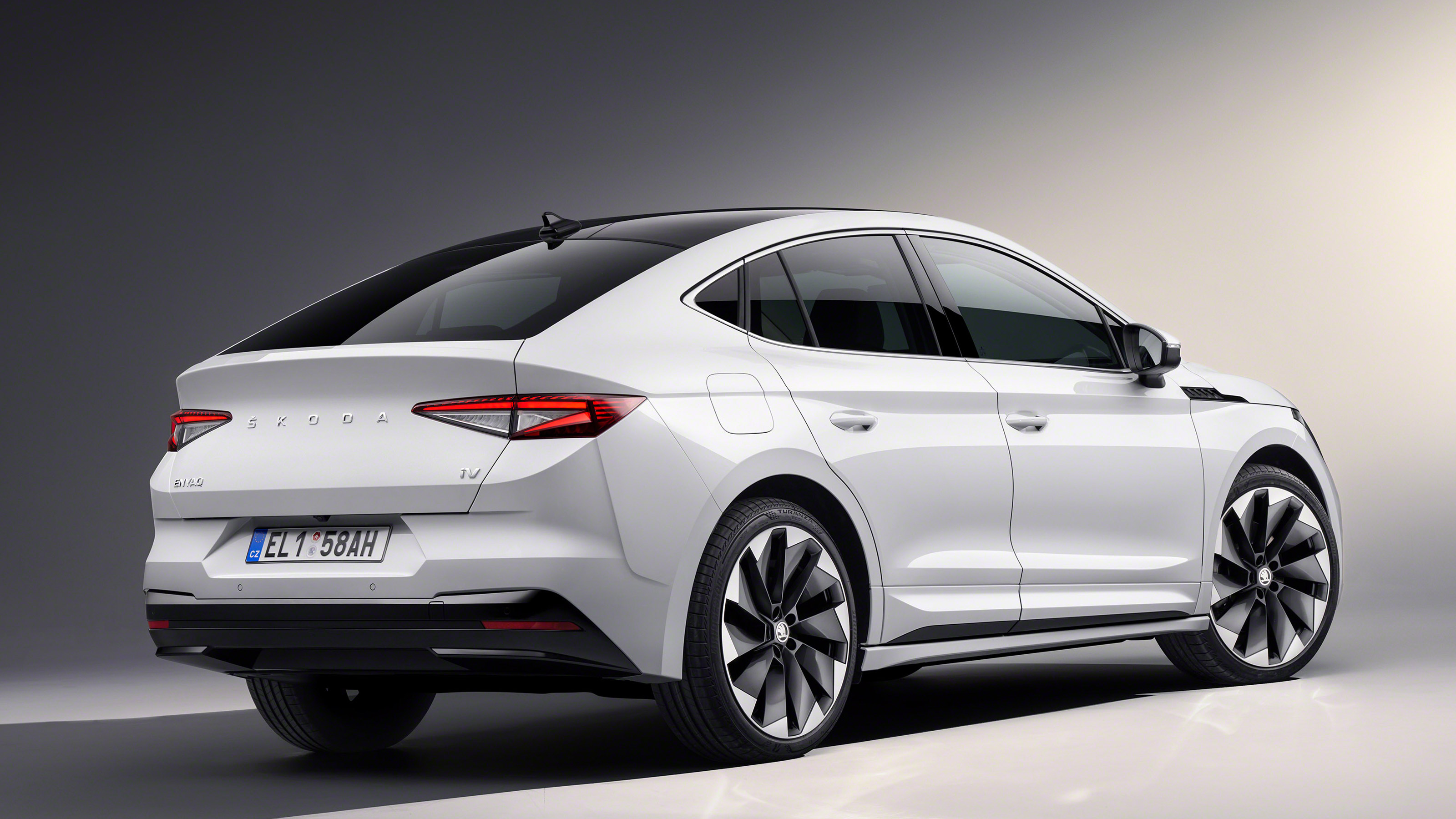 2022 Skoda Enyaq Coupe iV- 3/4 view angled rear