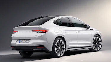 2022 Skoda Enyaq Coupe iV- 3/4 view angled rear