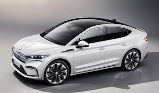 2022 Skoda Enyaq Coupe iV - 3/4 view angled