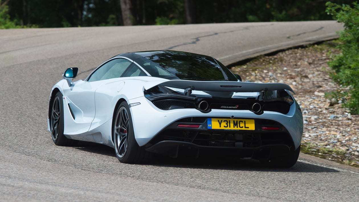 McLaren 720S coupe - rear 3/4 driving