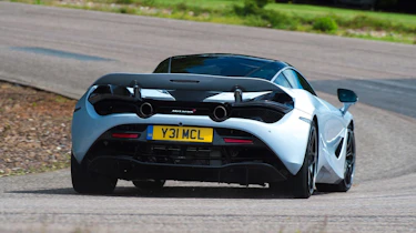 McLaren 720S coupe - rear view cornering