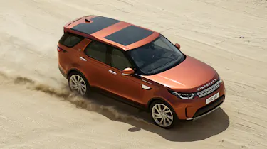 2016 Land Rover Discovery driving off-road - top view