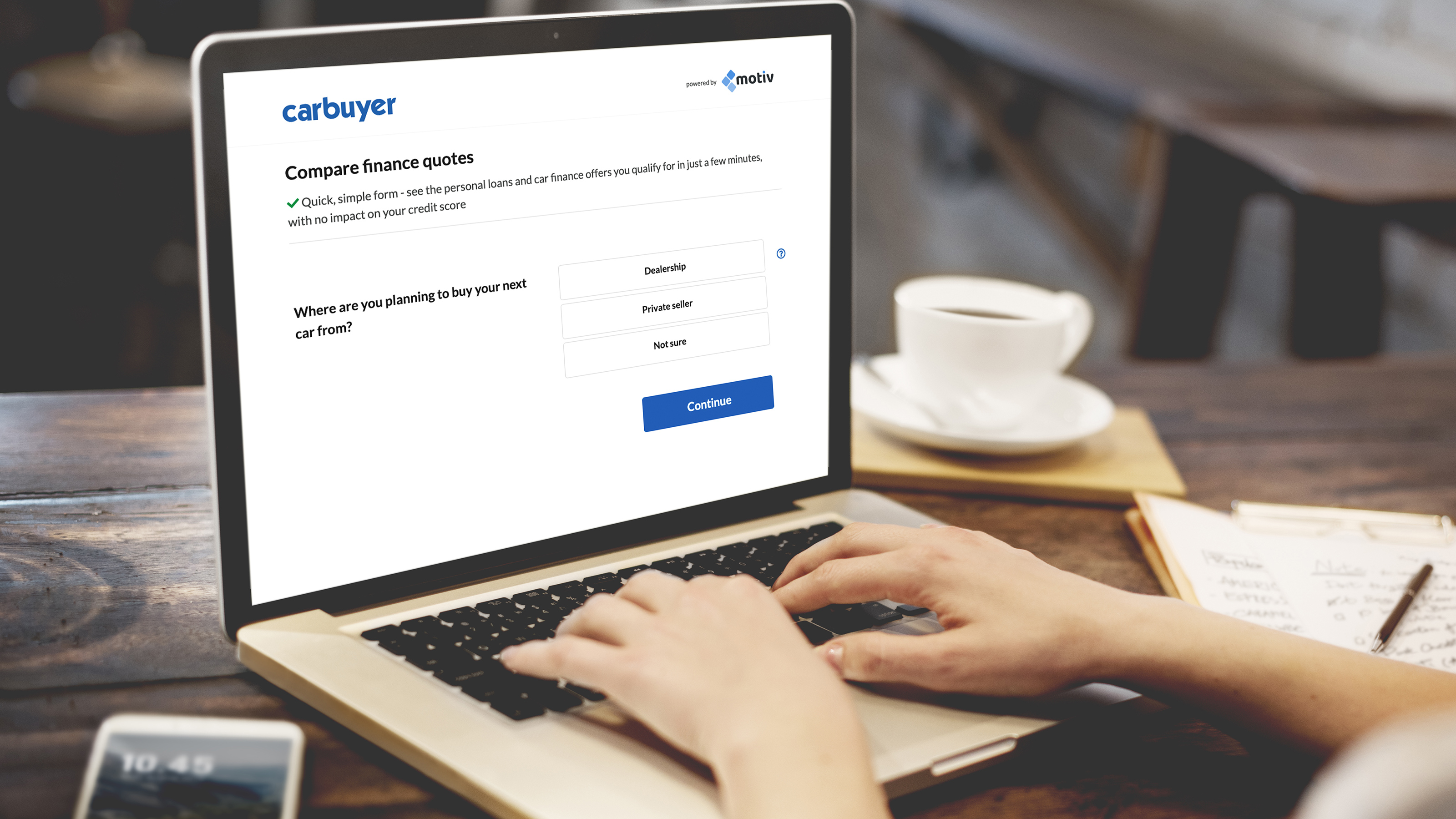 Car finance calculator tool