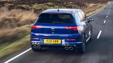 Volkswagen Golf R driving - rear view