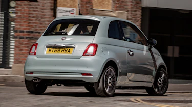 2019 Fiat 500 driving - rear