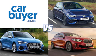 VW Golf R vs Audi S3 vs BMW M135i header
