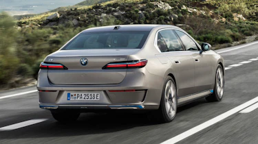 BMW i7 driving - rear