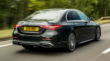 Mercedes C-Class driving rear