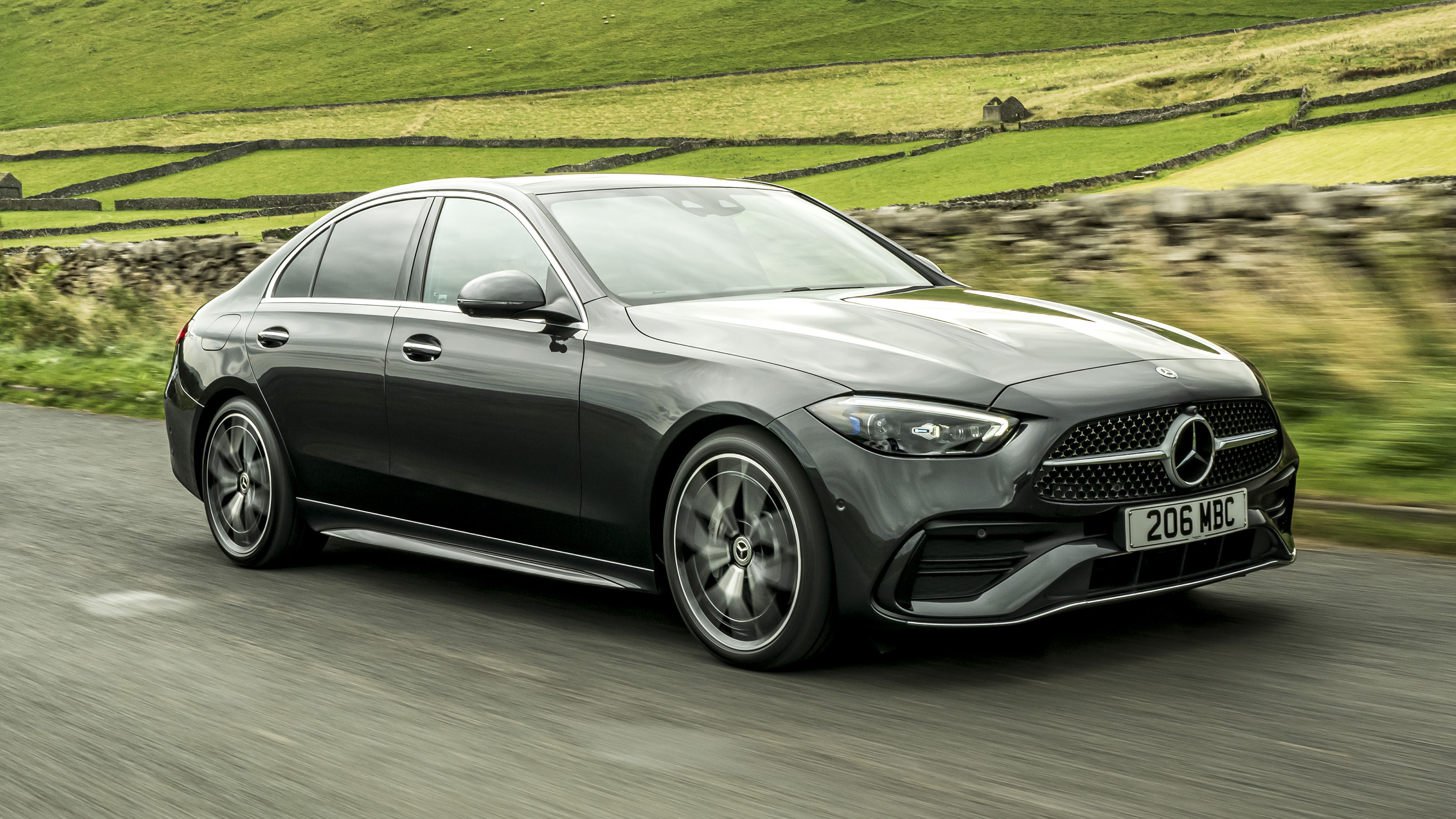 Mercedes C-Class driving
