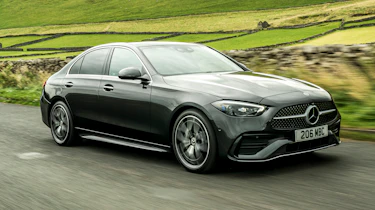 Mercedes C-Class saloon driving - front