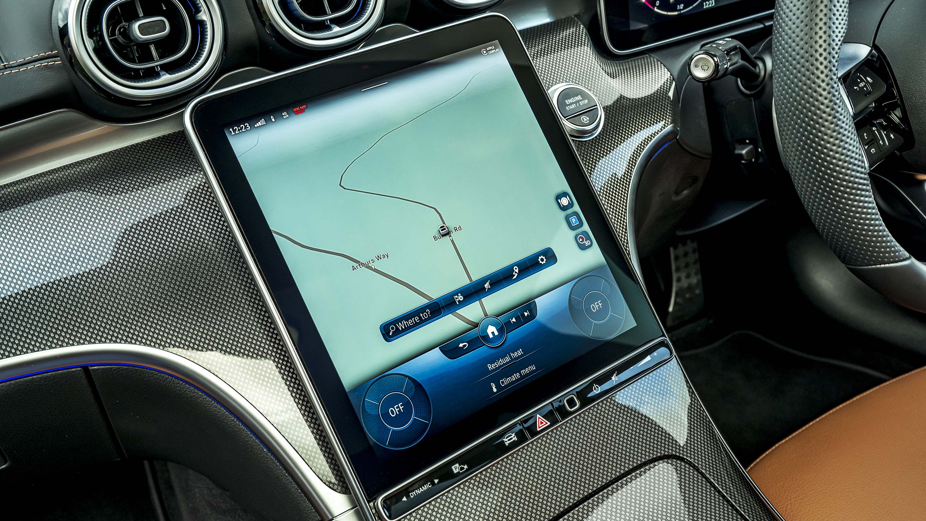 Mercedes C-Class saloon touchscreen