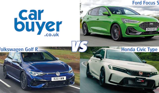 Honda Civic Type R vs Ford Focus ST vs Volkswagen Golf R header