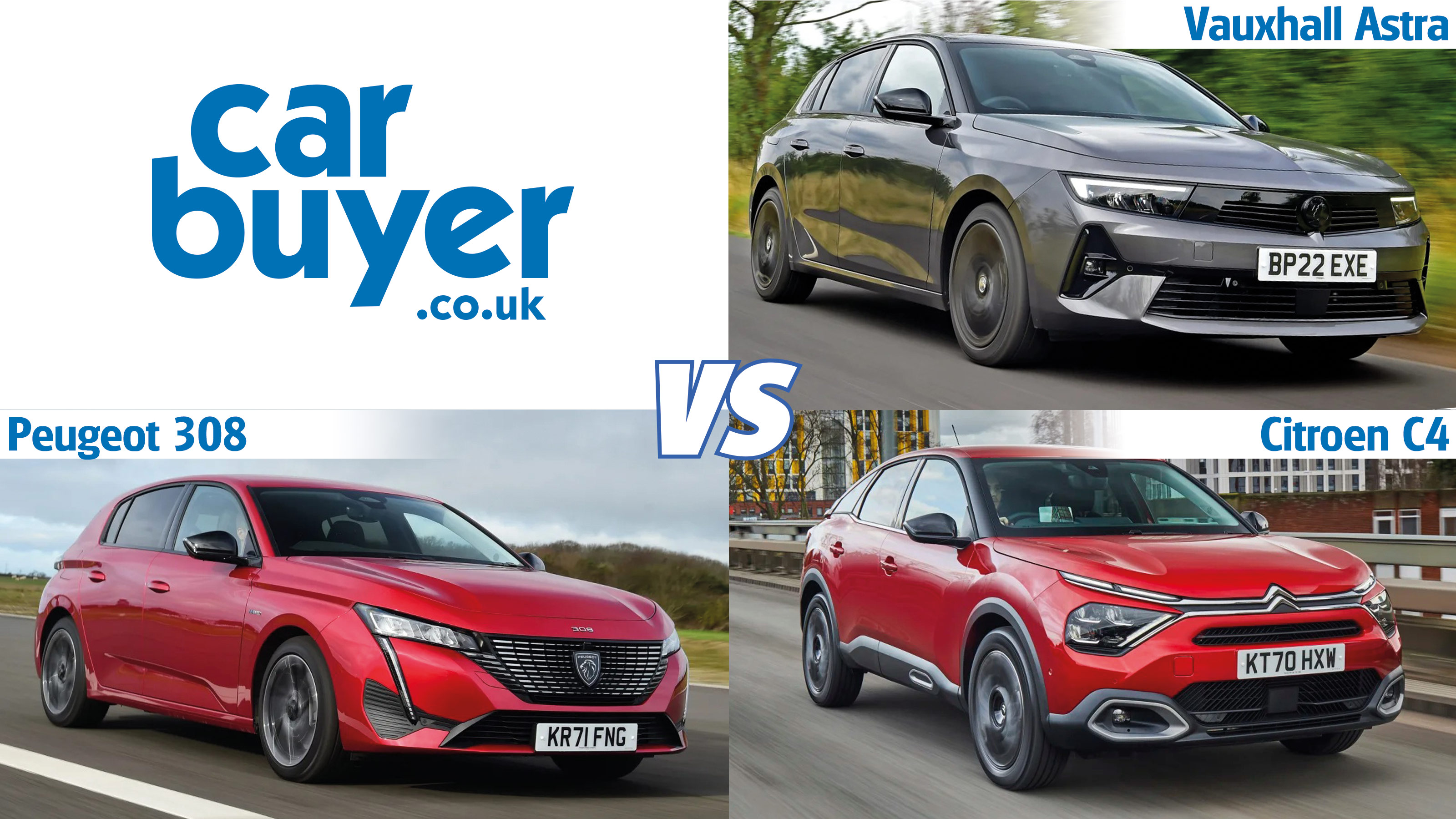 Vauxhall Astra vs Peugeot 308 vs Citroen C4