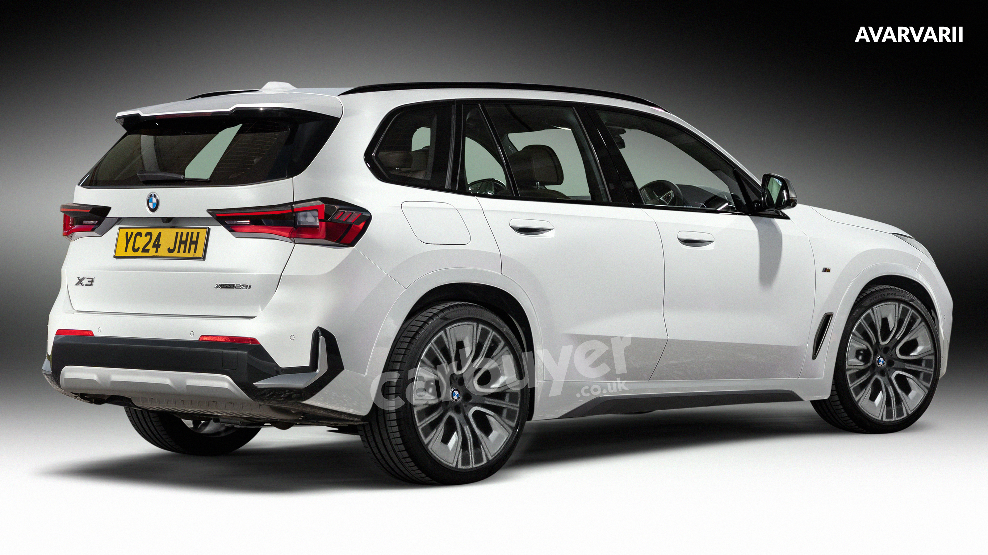 BMW X3 render - rear