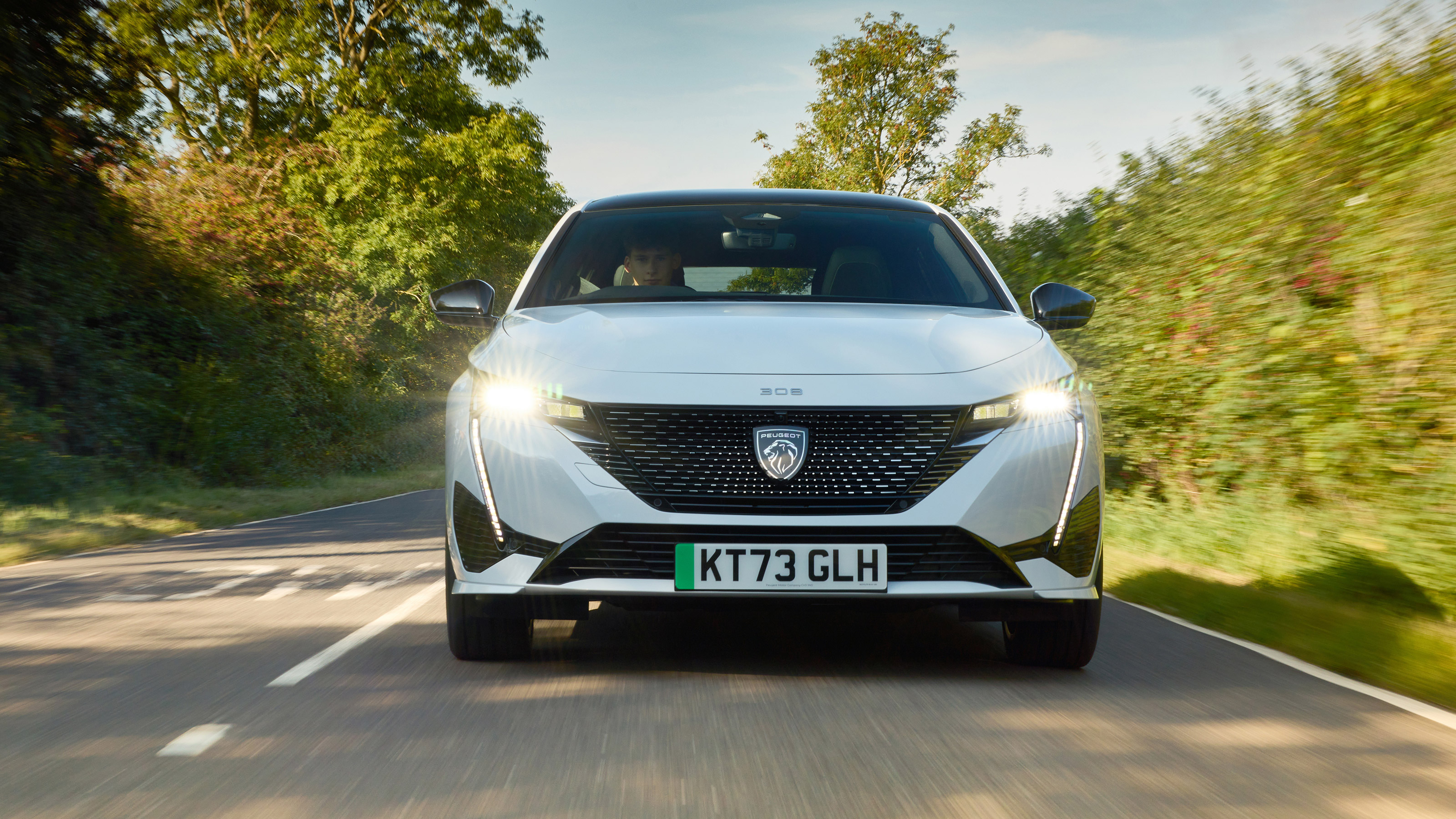 Peugeot E-308 UK front driving