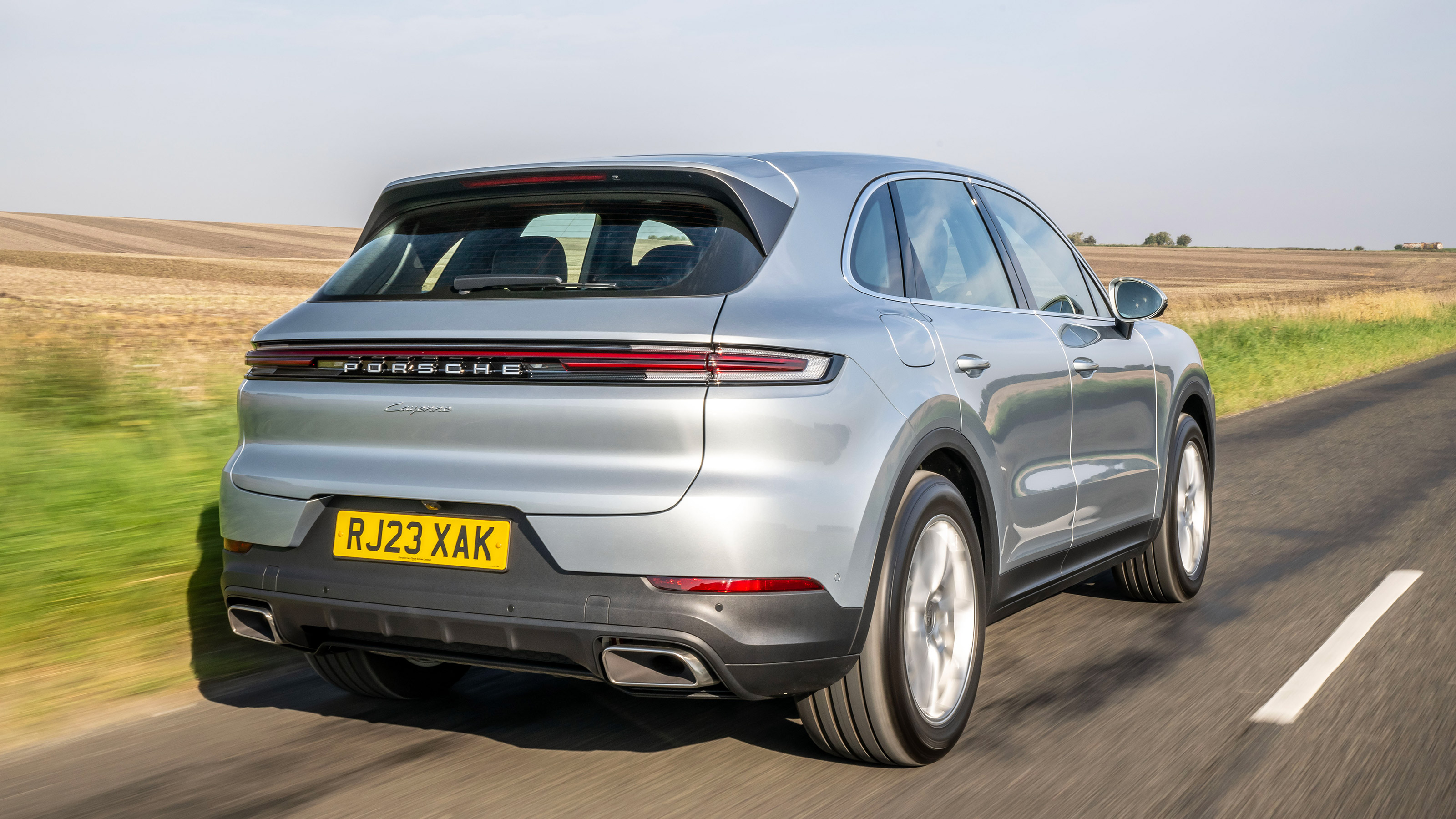 Porsche Cayenne SUV rear 3/4 tracking