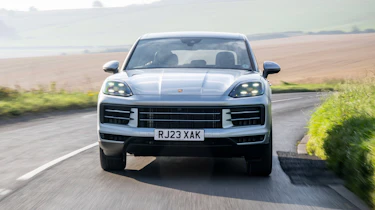 Porsche Cayenne SUV front tracking