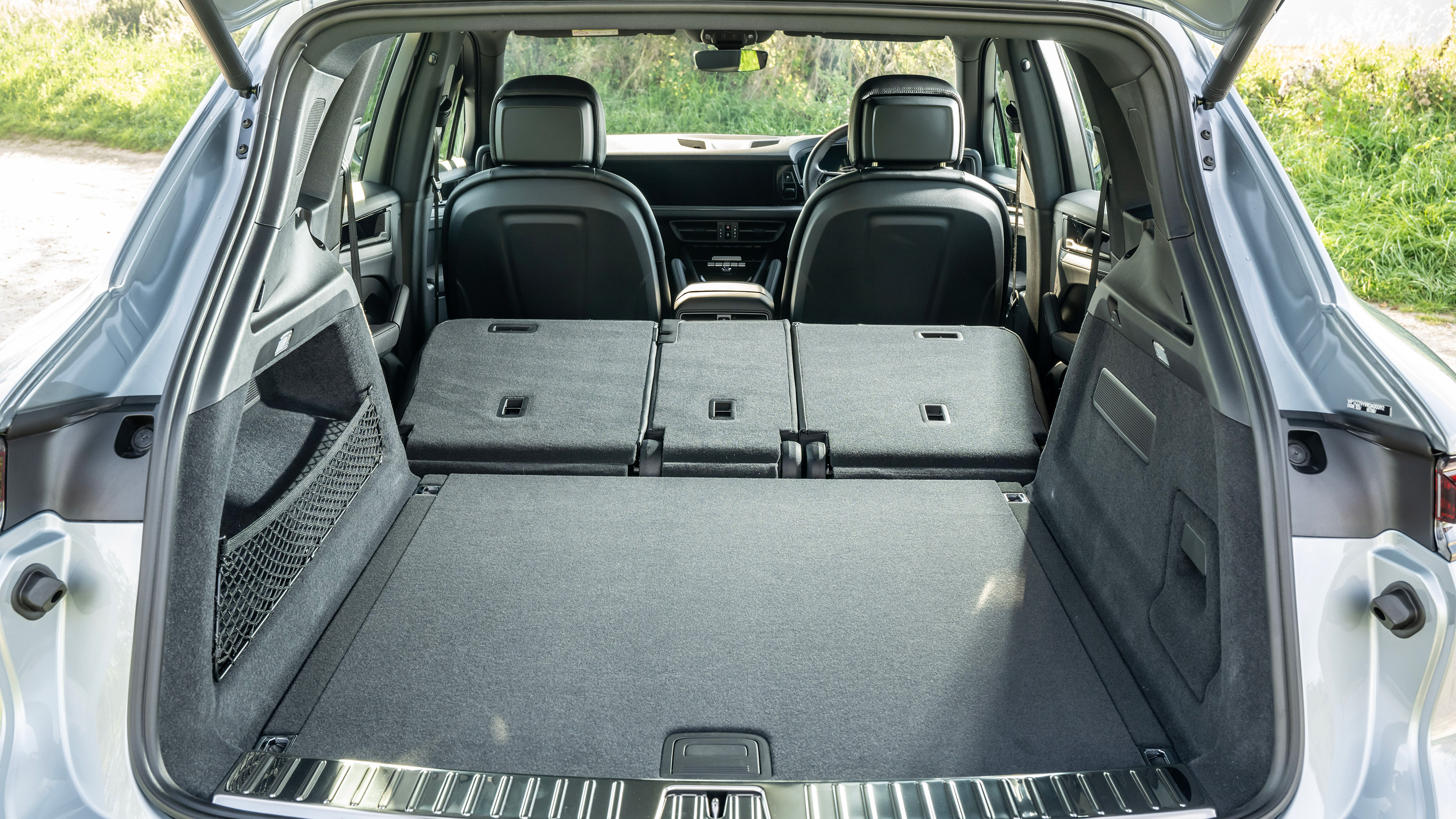 Porsche Cayenne SUV boot seats folded down