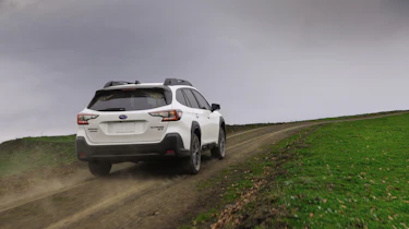 Subaru Outback estate rear mud track