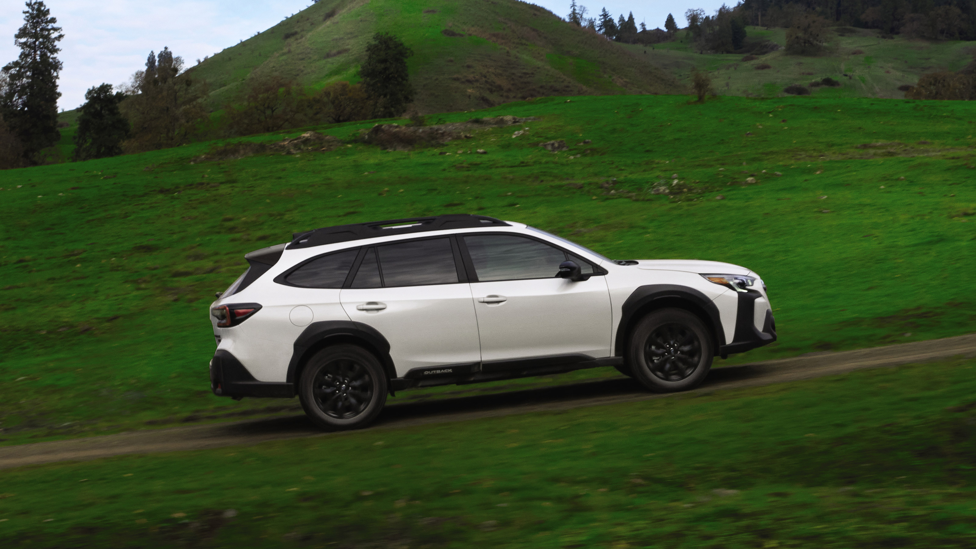 Subaru Outback estate side panning