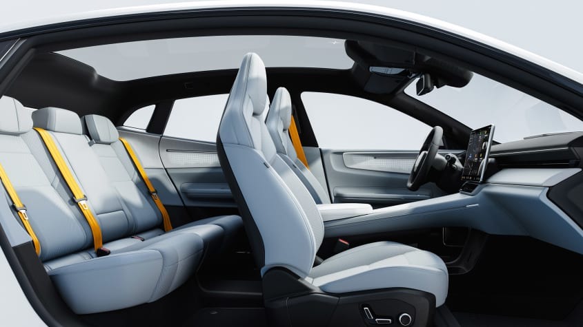 Polestar 4 front and rear interior