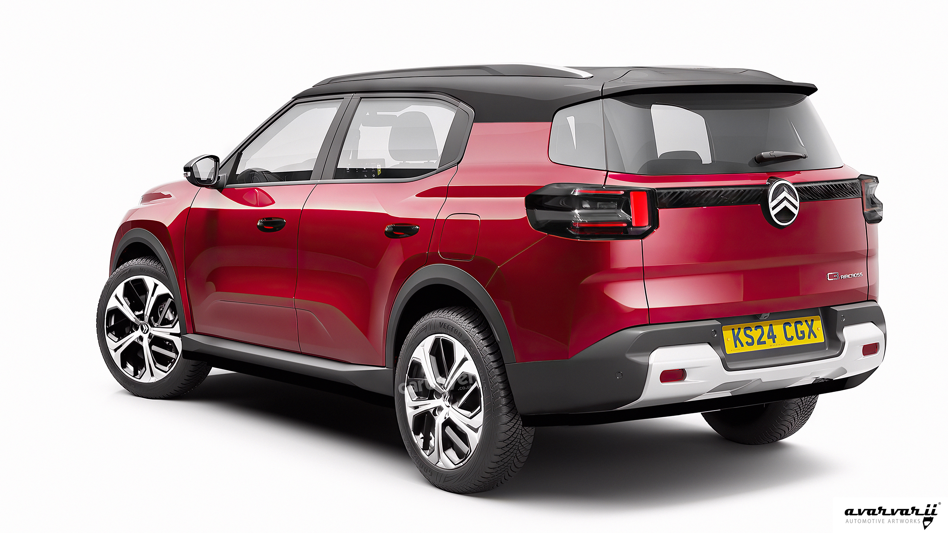 Citroen C3 Aircross CB render rear quarter