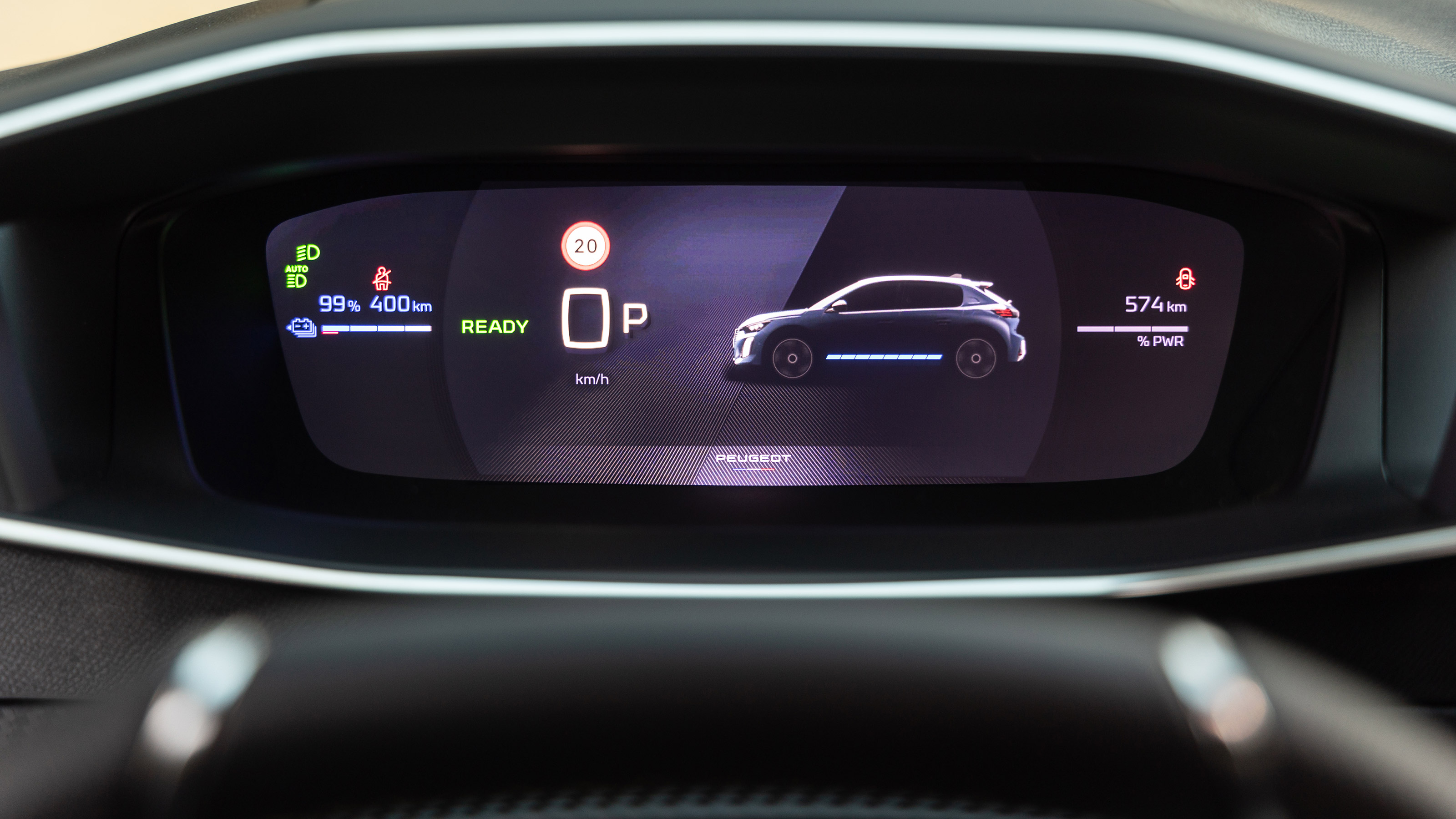 Peugeot E-208 instruments