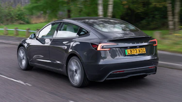 Tesla Model 3 facelift rear 3/4 tracking
