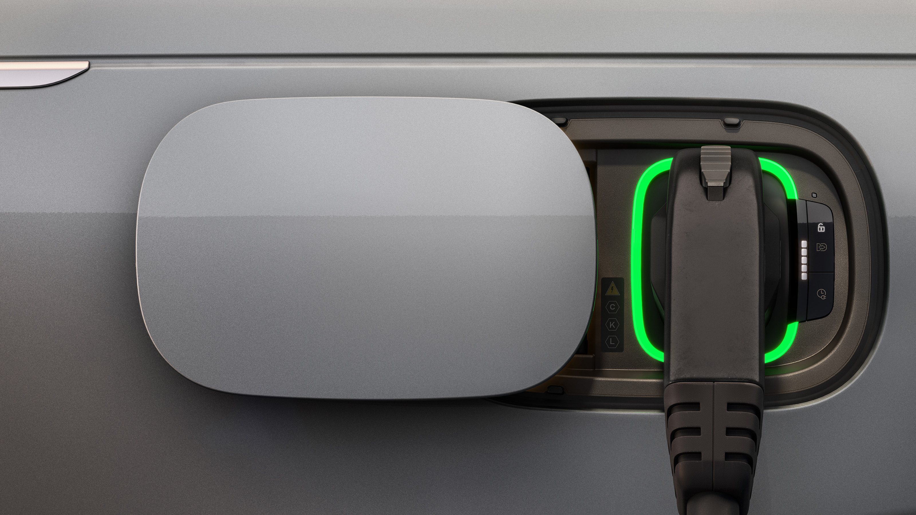 Range Rover Electric charging door detail