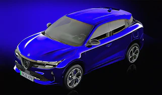 Leaked image of Alfa Romeo Milano front-quarter