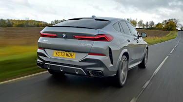 BMW X6 facelift UK drive rear quarter